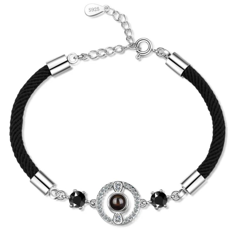 Zirconia Red String Bracelet 925 Sterling Silver