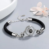 Zirconia Red String Bracelet 925 Sterling Silver
