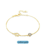 Good Luck Hamsa Hand Evil Eye Bracelet 925 Sterling Silver Charm Bracelet