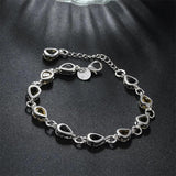925 Silver Charm Bracelet Zircon Crystal Jewelry for Women