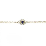 925 Sterling Silver Evil Eye Cz Charm Bracelet