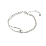 925 Sterling Silver ins Bracelet Bangle For Women Girls B16