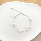 Freshwater Pearl 925 Silver Bracelet for Girl Wedding