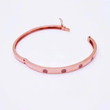 Purple Crystal Bracelet Rose Gold Wedding Jewelry