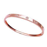 Purple Crystal Bracelet Rose Gold Wedding Jewelry