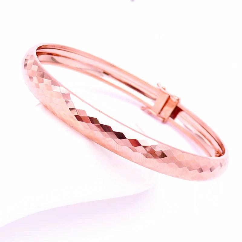 14K Rose Gold Rhombus Bracelet for Women