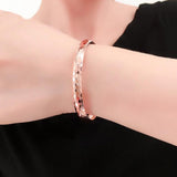 14K Rose Gold Rhombus Bracelet for Women