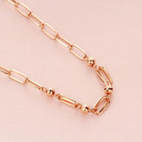 14K Rose Gold Plated Purple Beads Bracelet for Women