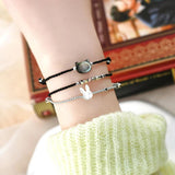 Irregular 925 Silver Rope Bracelet for Women