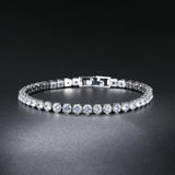 Zircon Light 925 Bangle Chain Wedding Girls Gift Jewelry