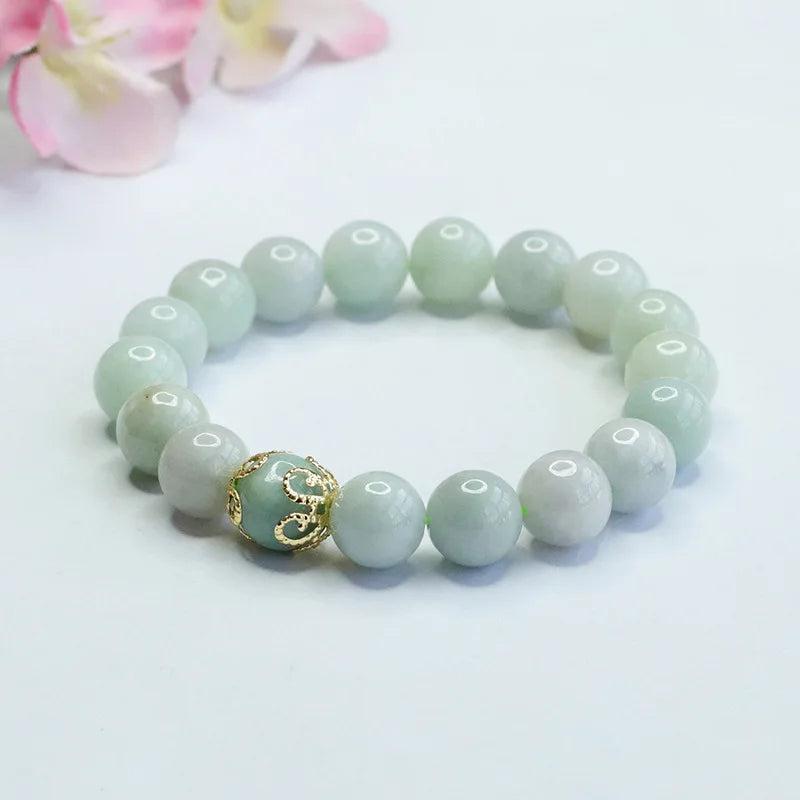 Natural Jadeite Bracelet Ethnic Style Men Women Charms Jewelry