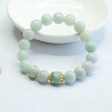 Natural Jadeite Bracelet Ethnic Style Men Women Charms Jewelry
