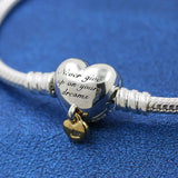 Heart Snake Chain Bracelet 925 Sterling Silver Women Jewelry Gift