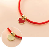 Adjustable Braided Red Rope Bracelet Love Hand Rope