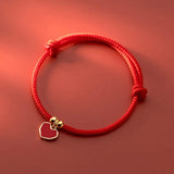 Adjustable Braided Red Rope Bracelet Love Hand Rope