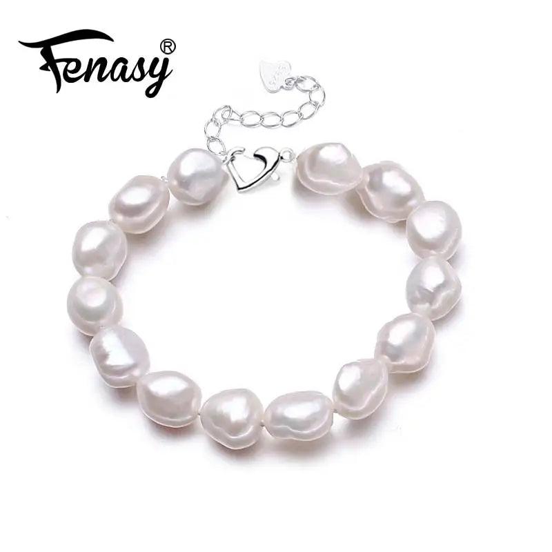 Baroque Pearl Bracelet Big Beads Jewelry Gift