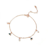 925 Sterling Silver Ginkgo Leaf Bracelet Rose Plating