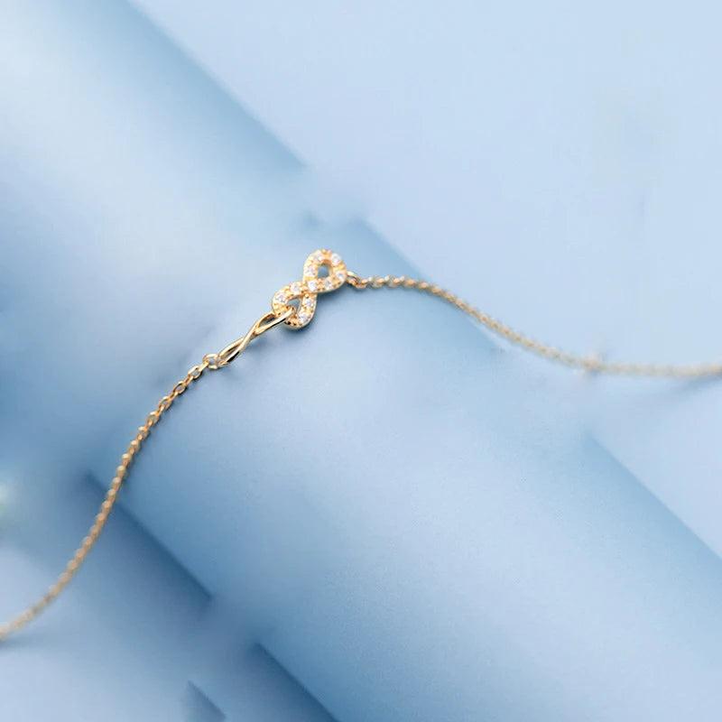 925 Sterling Silver Infinite Long Women's Bracelet