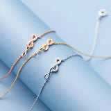 925 Sterling Silver Infinite Long Women's Bracelet