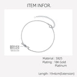 925 Sterling Silver Infinite Long Women's Bracelet