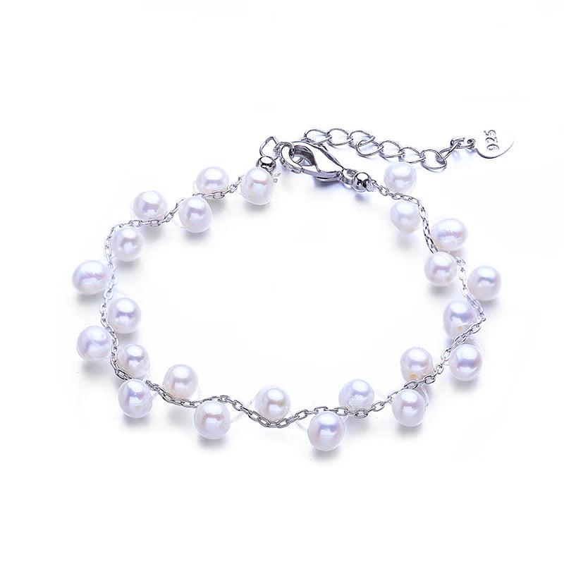 Double Layer Freshwater Pearl Bracelet for Women