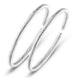 925 Silver Bohemian Carving Cuff Bracelet w/ Open Design