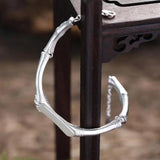 Sterling Silver Hetian Jade Bracelet Chinese Ethnic Style Women's Bracelet