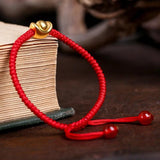 Gold Ingot Lucky Charm Yuanbao Bracelet Hand Knotting Fortune Bangle