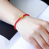Gold Ingot Lucky Charm Yuanbao Bracelet Hand Knotting Fortune Bangle