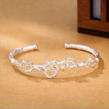 925 Silver Cherry Blossom Bracelet, Allergy-Free