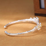 925 Silver Cherry Blossom Bracelet, Allergy-Free