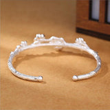 925 Silver Cherry Blossom Bracelet, Allergy-Free
