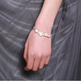 925 Silver Cherry Blossom Bracelet, Allergy-Free