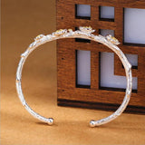 925 Silver Cherry Blossom Bracelet, Allergy-Free