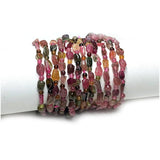 Tourmaline Nugget Round Beads Bracelets Clear Multi-color Charms Gemstones