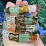 Rock Quartz/Green Aventurine/Red Agate Bracelet Bangle
