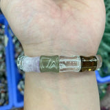 Rock Quartz/Green Aventurine/Red Agate Bracelet Bangle