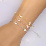 Delicate Dainty Cz Flower Bracelet 925 Real Paved High Adjustable Size