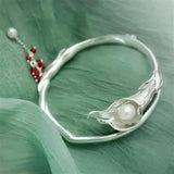Charm Bracelet with Chinese Pearl and Silver Jewelry