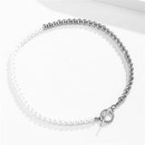 Stainless Steel Toggle Clasp Chain Necklace for Men Women