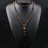 Tiger Eye Stone Tree of Life Pendant Necklace