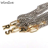 A-Z Initial Pendant Necklace Women Stainless Steel Alphabet Necklace