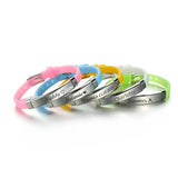 Sifisrri Punk Engraved Name Date Silicone Bracelet