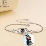 925 Silver Personalized Projection Photo Bracelet for Women