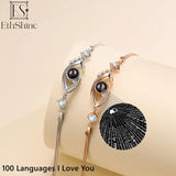925 Silver Personalized Projection Photo Bracelet for Women