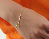 Personalized Name Bracelet, Stainless Steel for Women