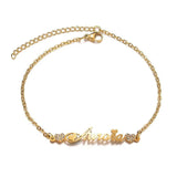 Personalized Love Heart Nameplate Pendant Bracelet Gift