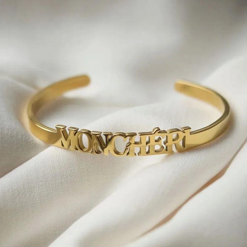 3UMeter Name Bracelet Personalized Bangle for Women