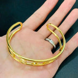 Custom Name Bracelet with Crystal Bar, Personalized Zircon Bangle