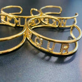 Custom Name Bracelet with Crystal Bar, Personalized Zircon Bangle